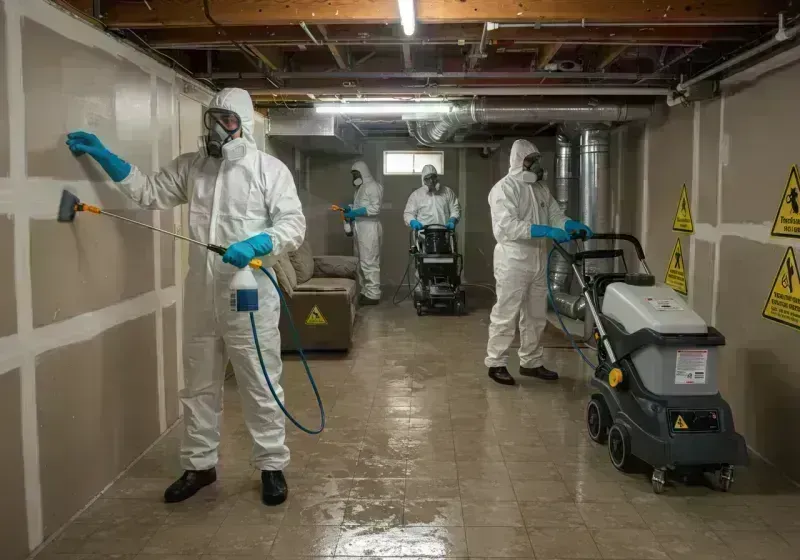 Basement Moisture Removal and Structural Drying process in Gasconade County, MO